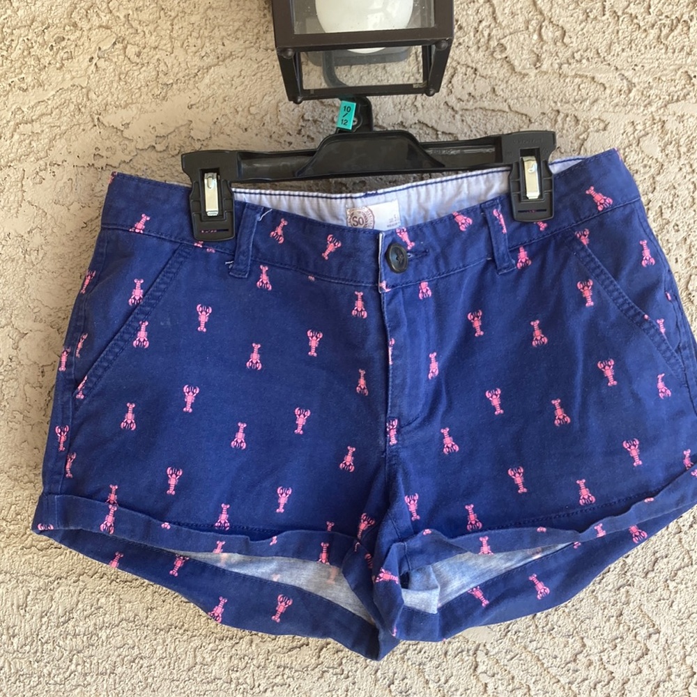 So Heritage women’s blue and pink lobster shorts size 5